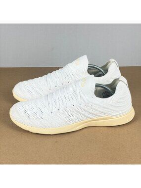 APL Techloom Wave Athletic Shoes Mens 9 White Cream Low Top Lace Up Breathable